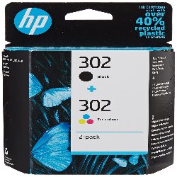 HP - Cartouche d'encre - 302 - Noir + 3 couleurs