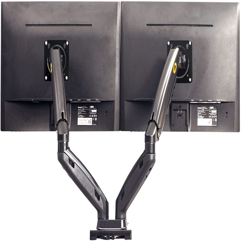 Ergosolid Support de Bureau pour 2 écrans PC LCD LED 17 - 27 réglage dans  Plusieurs Axes, Pivot, Ressort à gaz jusqu'à 2x9 kg : :  Informatique