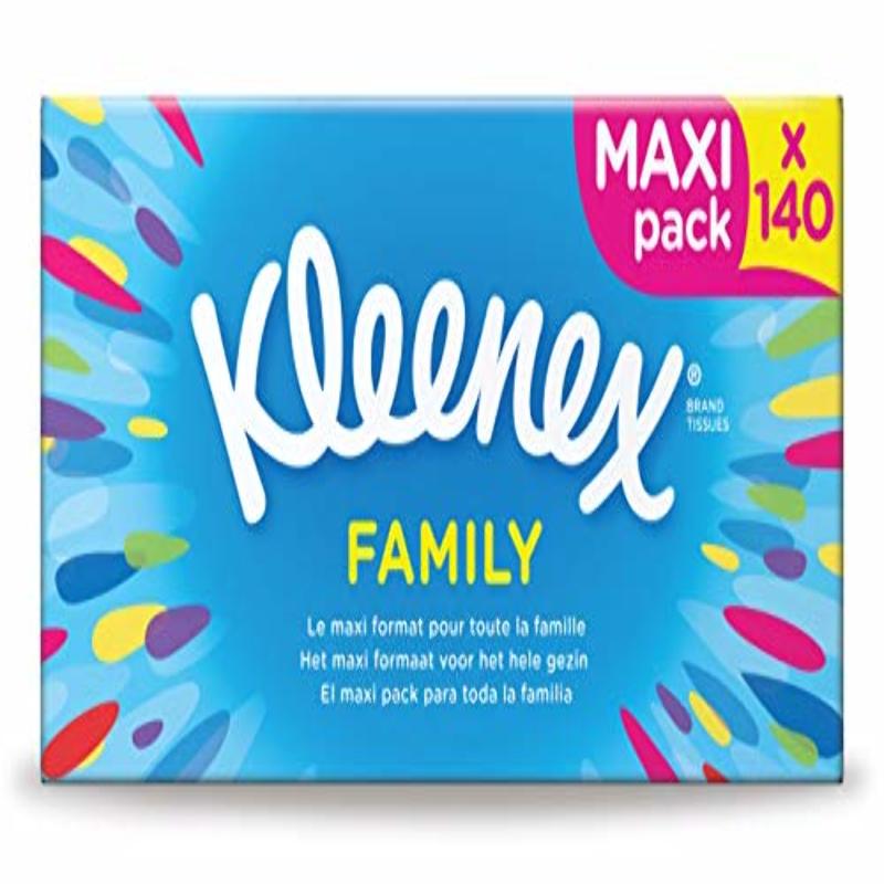 KLEENEX - Mouchoirs boîte maxi-pack Family (15 boites de 128 mouchoirs) -  format idéal pour toute la famille - Fabriqué en France